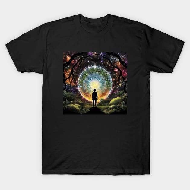 A Step Toward Cosmic Enlightenment T-Shirt by Star Scrunch